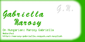 gabriella marosy business card